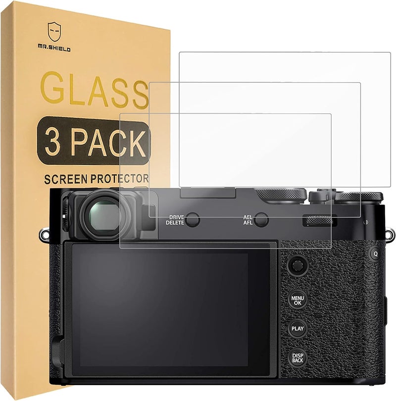 Mr Shield Screen Protector compatible with Fujifilm X100VI X100V X-T4 X-E4 Camera [Tempered Glass] [3-PACK] [Japan Glass with 9H Hardness] - Image 1